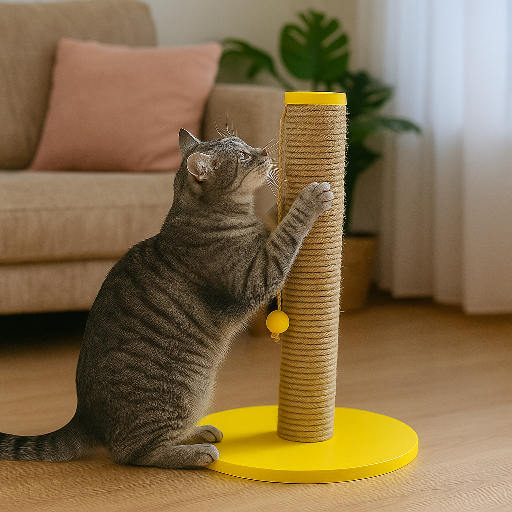 Petody –  Sunny – 50 cm Wooden Cat Scratching Post 