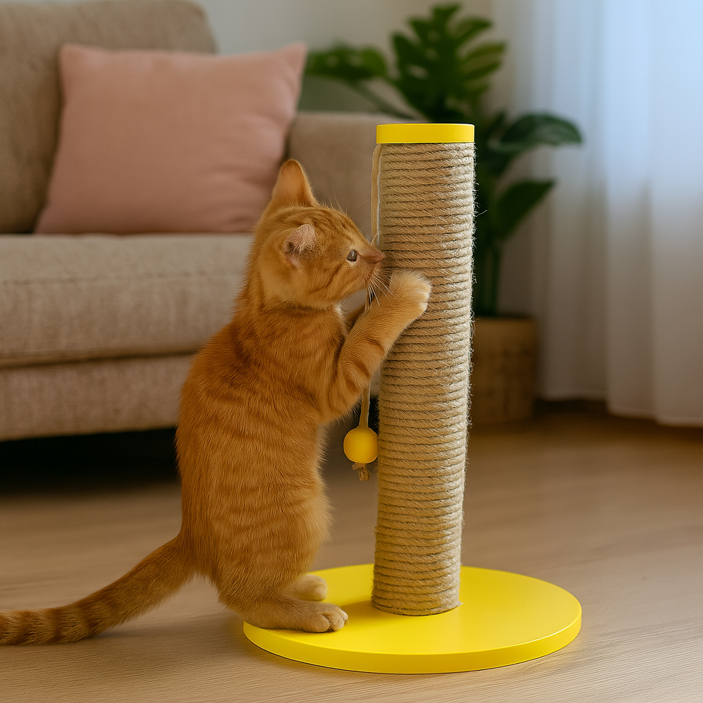 Petody - Sunny Wooden Cat Scratching Post